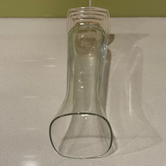 Bormioli Rocco Classic I Vase with a Blush Pyramid Art Deco Pedestal Base - Picture 6 of 8